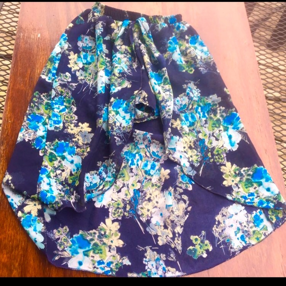 Girls Knitworks Lilypad Navy Floral Petal Skort